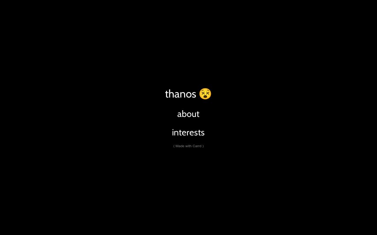 Carrd profile picture for @thanos